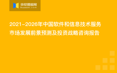 2021-2026年中国软件和信息技术服务市场发展前景预测及投资战略咨询报告